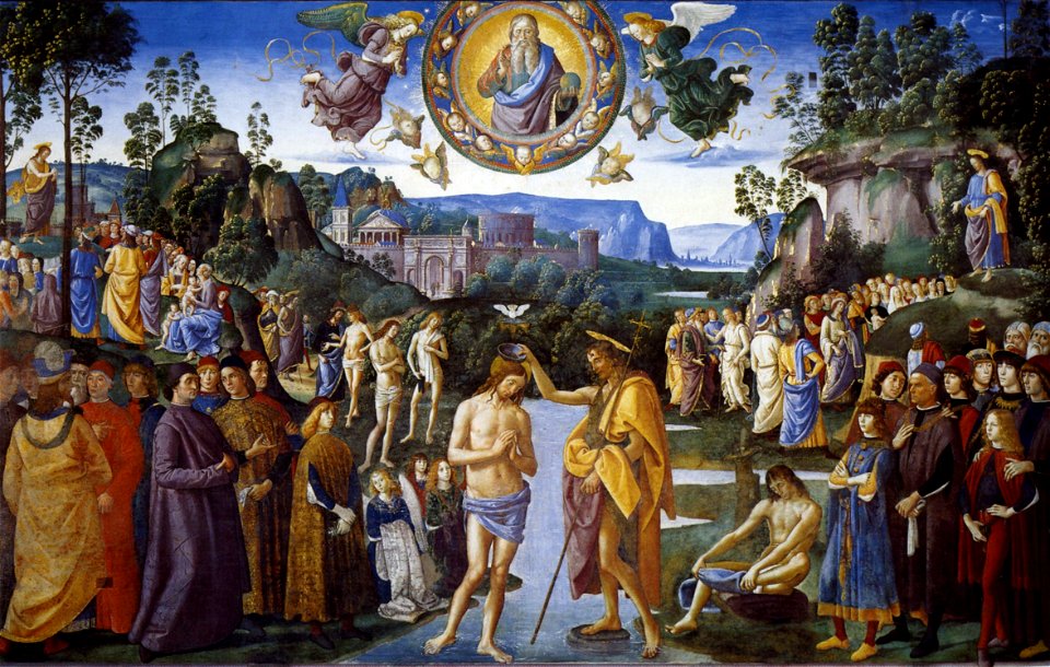 Pietro Perugino - Baptism of Christ - Sistine Chapel - cat13a