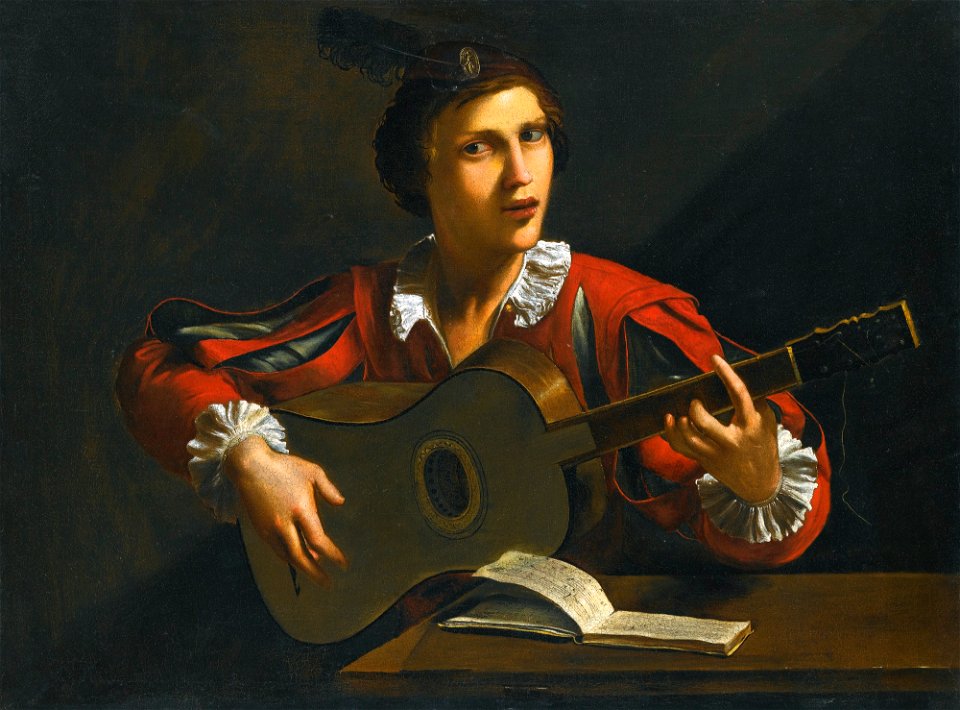 Pietro Paolini - A guitar player seated in an interior