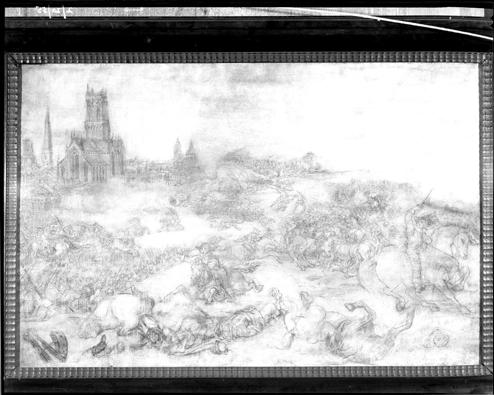 Pieter Snayers - Battle Scene with Town in Background - 1954.155 - Fogg Museum