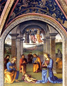 Pietro Perugino - Nativity - WGA17249. Free illustration for personal and commercial use.