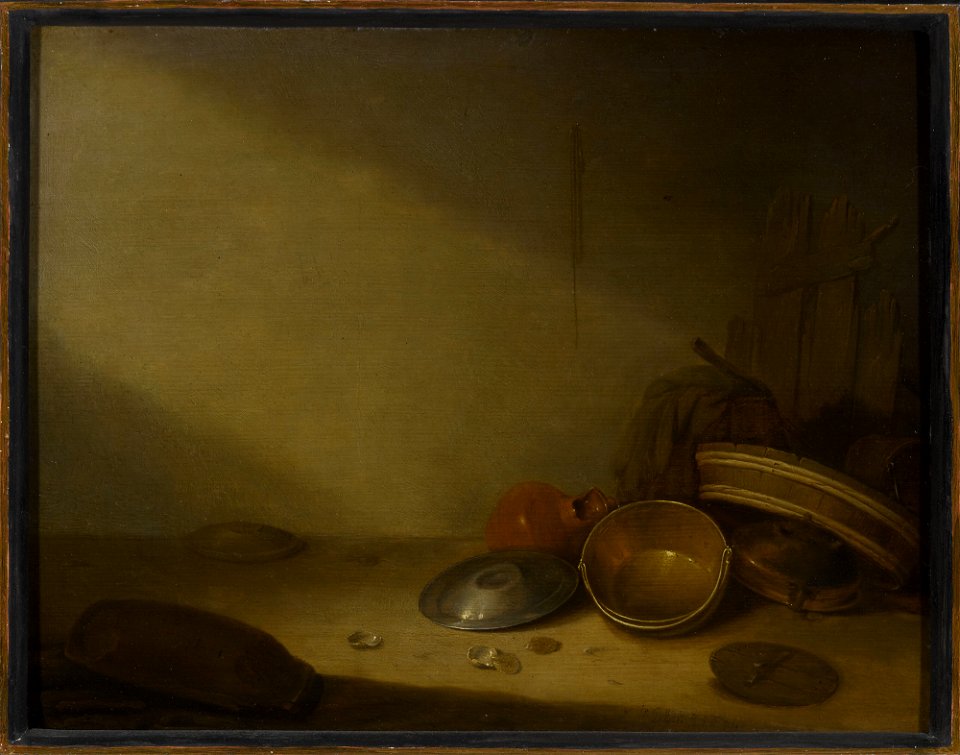 Pieter Symonsz. Potter - Still life with old dishes - M.Ob.450 MNW - National Museum in Warsaw