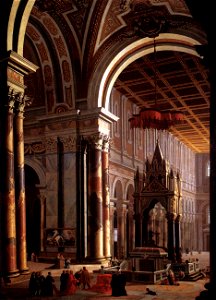 Pietro Francesco Garola - Interior of the Basilica of San Paolo in Rome - WGA08479
