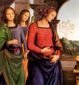 Pietro Perugino - The Vision of St Bernard (detail) - WGA17318
