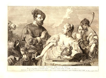 Pietro Monaco - Eliezer incontra Rebecca al pozzo, 1865,0520.791