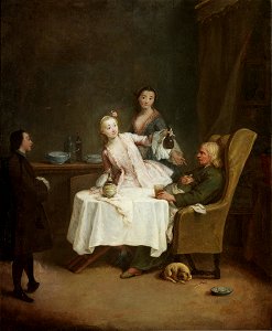 Pietro Longhi - A Meal at Home - 34.1371 - Rhode Island School of Design Museum