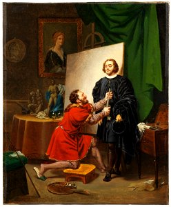 Pietro Aretino in the Studio of Tintoretto (Pierre-Nolasque Bergeret) - Nationalmuseum - 211274