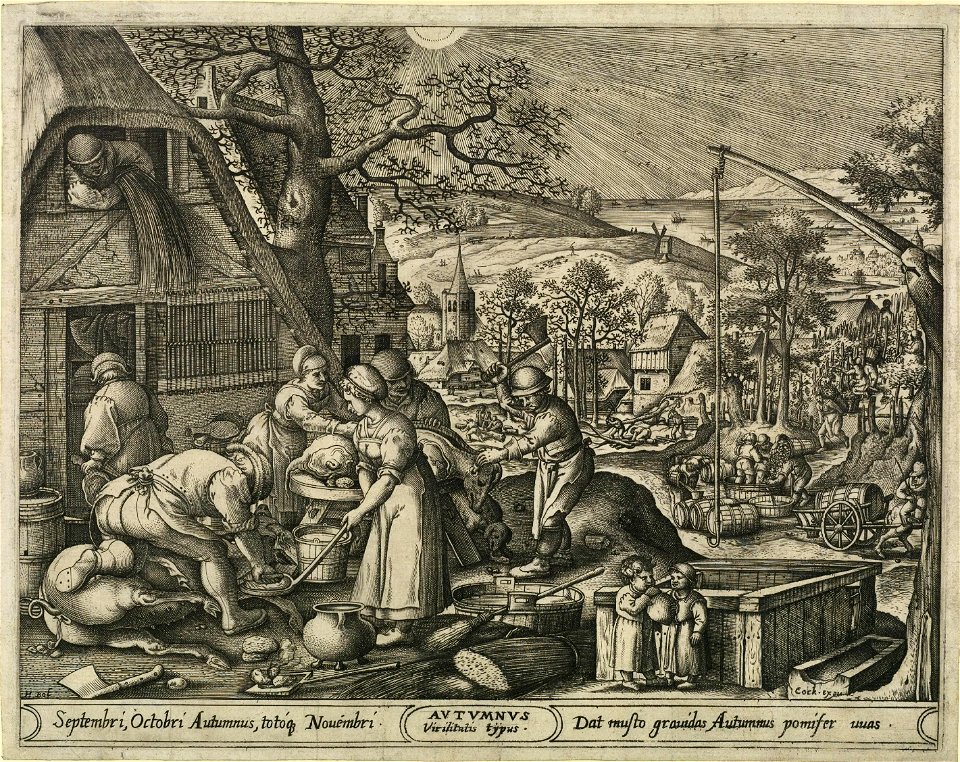 Pieter van der Heyden, after Hans Bol – Autumn