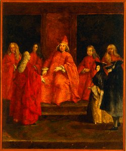 Pietro Longhi - The Doge Grimani on his Throne - (MeisterDrucke-232460)