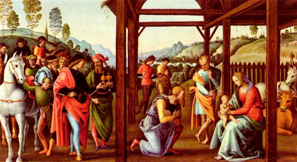 pietro perugino nativity clipart