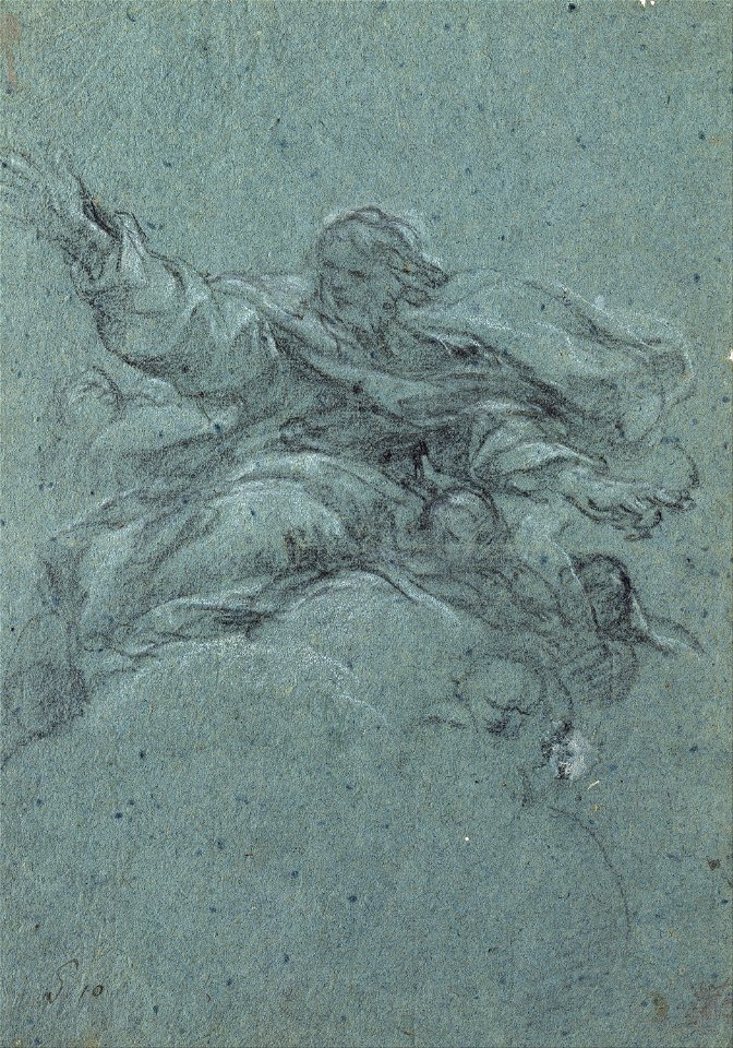 Pietro da Cortona, (Pietro Berrettini) - Study of God the Father - Google Art Project