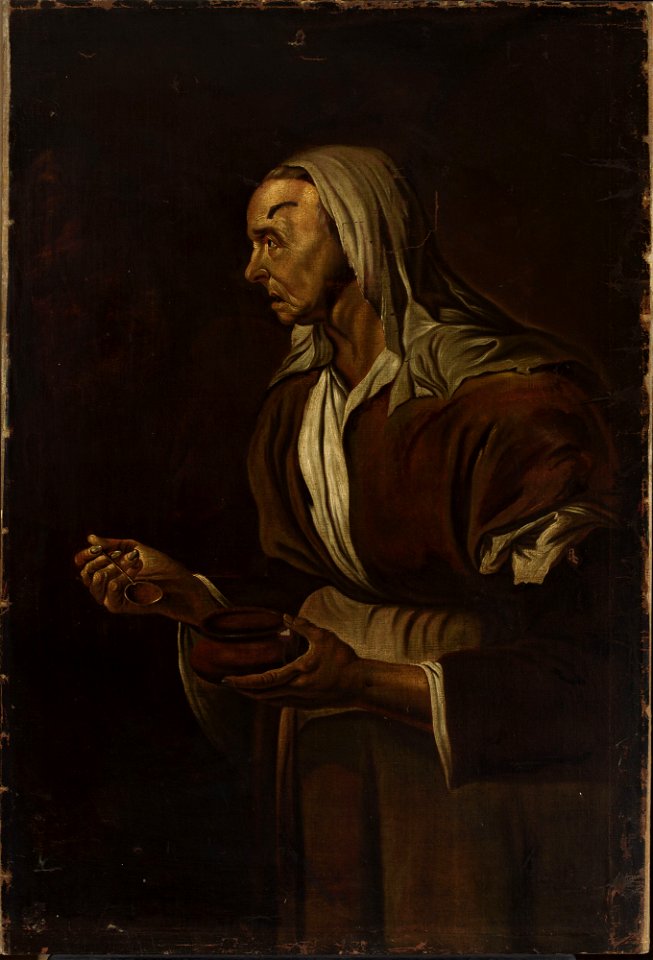 Pietro Bellotti - Portrait of an old woman with a bowl - M.Ob.1732 MNW - National Museum in Warsaw