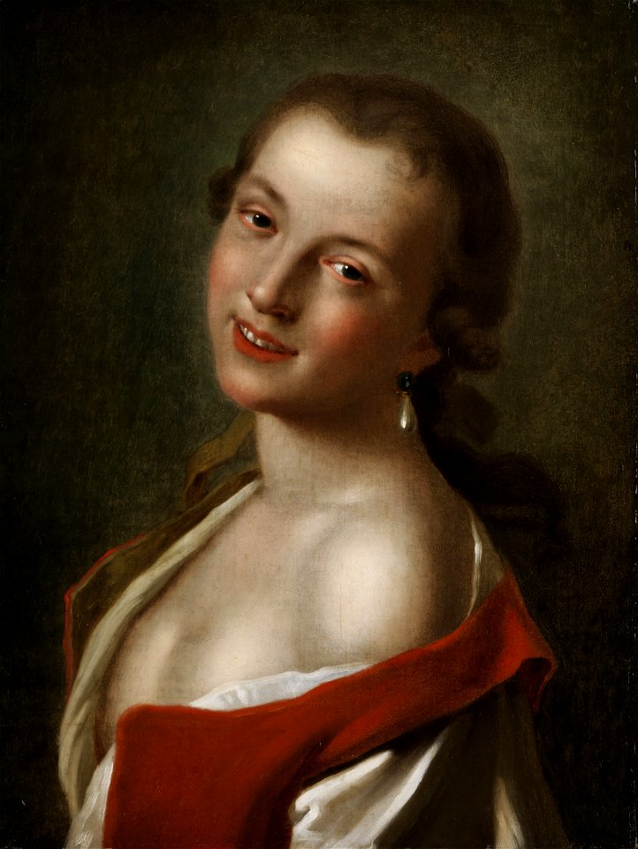 Pietro Antonio Rotari Halbbildnis eines jungen lächelnden Mädchens