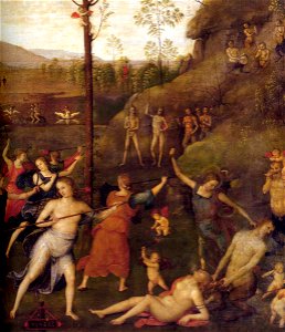 Pietro Perugino - Combat of Love and Chastity (detail) - WGA17348