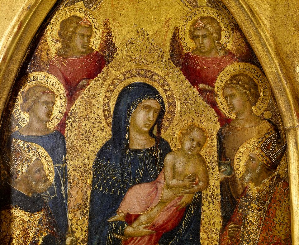 Pietro Lorenzetti - Virgin and Child with Saints and Angels - Walters 37731 - Detail B