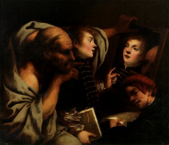 Pietro della Vecchia - Socrates and two students