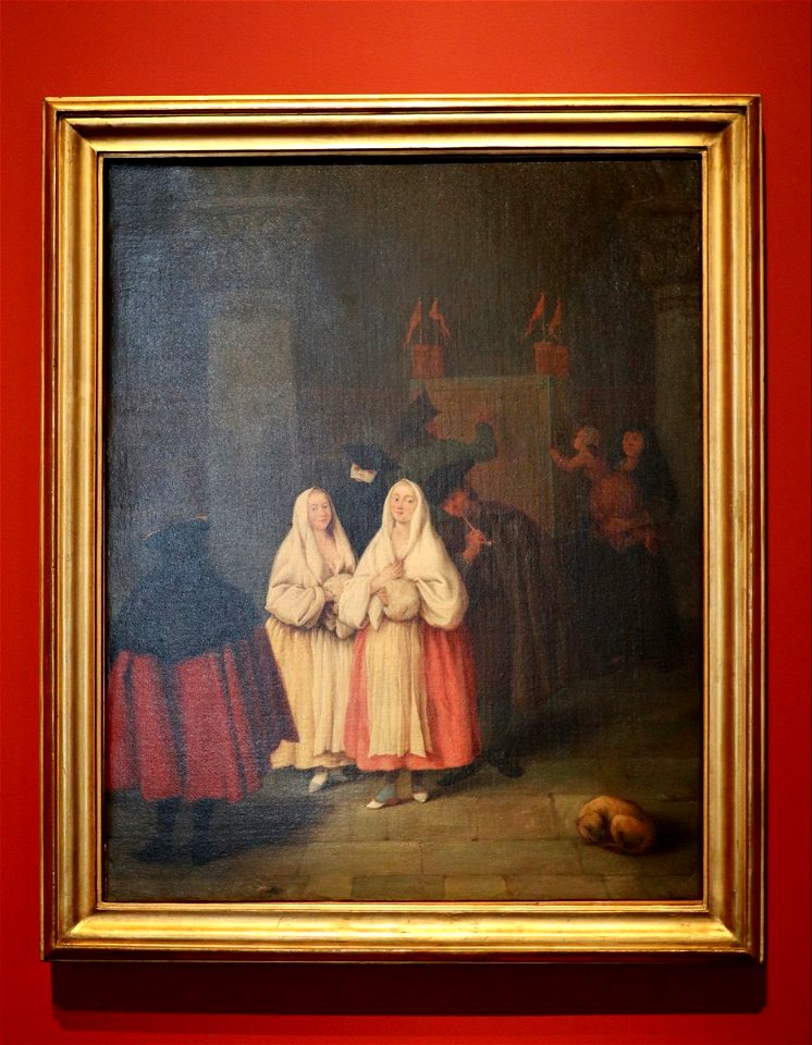 Pietro Longhi, Il mondo nuovo (1750-60), olio su tela - Gallerie d’Italia, Vicenza