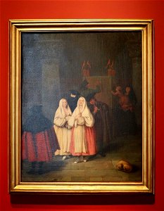 Pietro Longhi, Il mondo nuovo (1750-60), olio su tela - Gallerie d’Italia, Vicenza