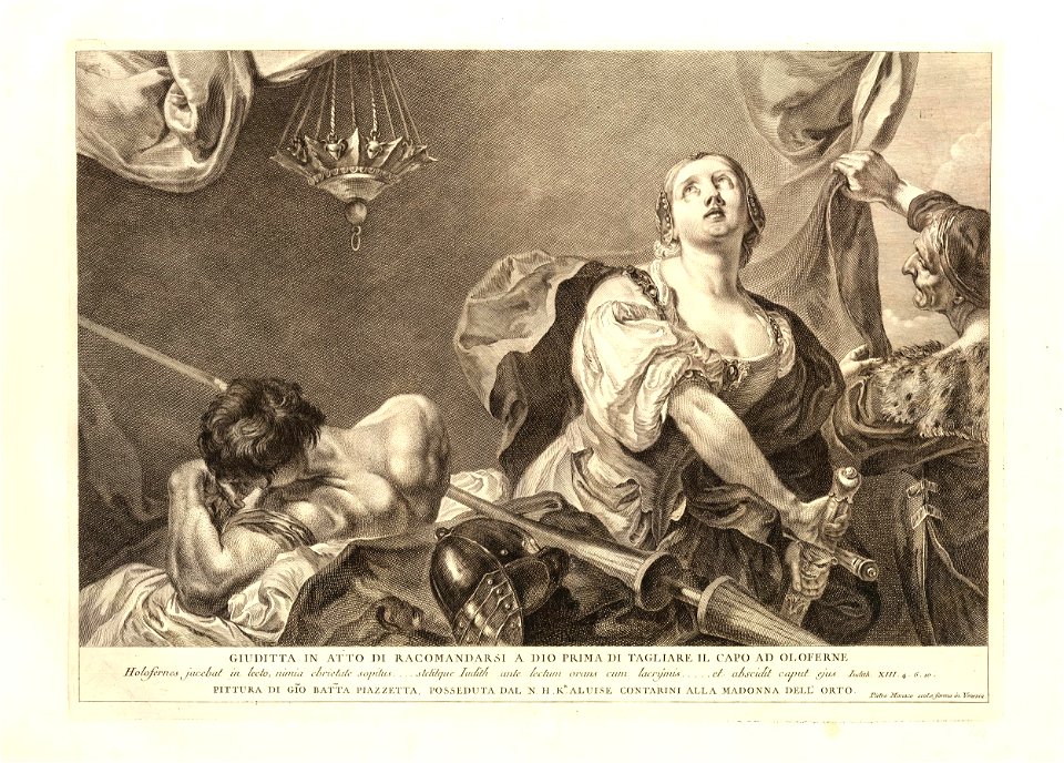 Pietro Monaco - Giuditta in atto di racomandarsi a Dio prima di tagliare il capo ad Olofernes, 1865,0520.790
