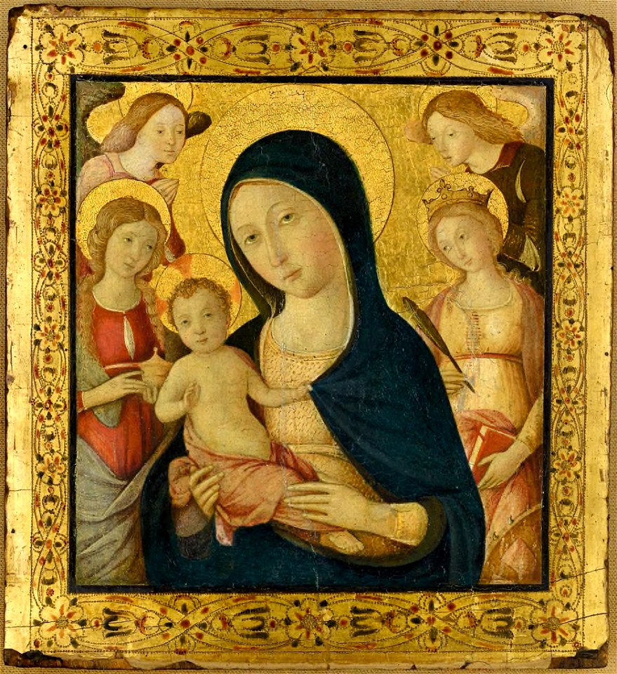 Pietro Orioli - Virgin and Child with Saints Mary Magdalene and Catherine of Alexandria and Angels - 1921.9 - Fogg Museum