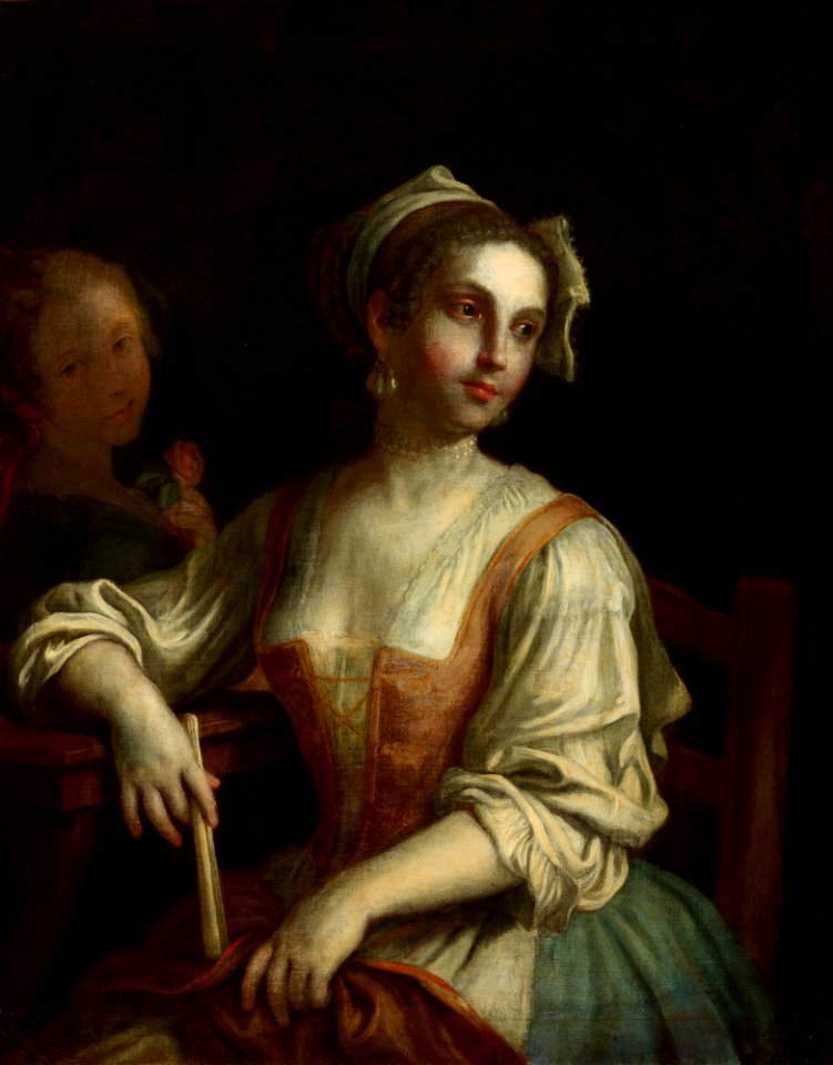 Pietro Antonio Rotari - Woman with a Fan and a Woman with a Rose - MNK XII-A-506 - National Museum Kraków