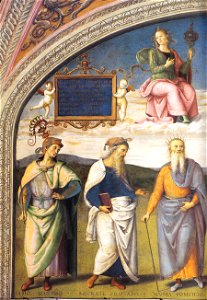 Pietro Perugino - Famous Men of Antiquity (detail) - WGA17232