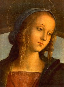 Pietro Perugino - The Madonna between St John the Baptist and St Sebastian (detail) - WGA17291. Free illustration for personal and commercial use.