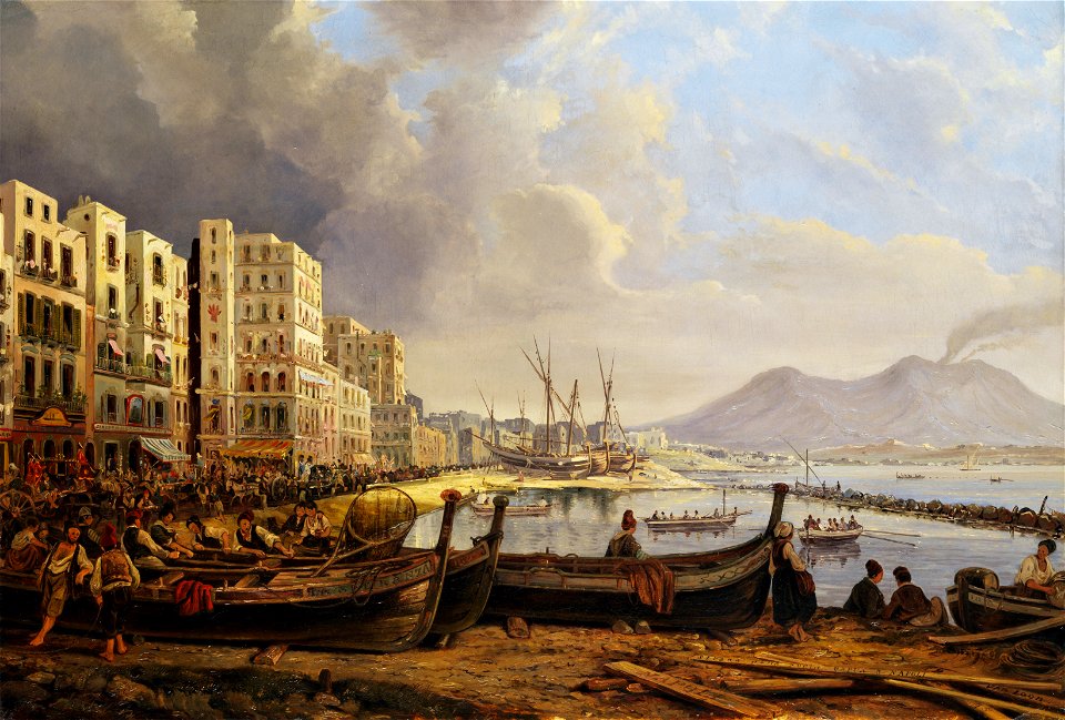 Pieter van Loon Strada della porta Capua a Napoli 1845