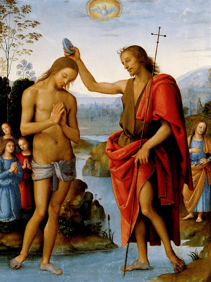 Pietro Vannucci, gen. Perugino, , Kunsthistorisches Museum Wien, Gemäldegalerie - Taufe Christi - GG 139 - Kunsthistorisches Museum