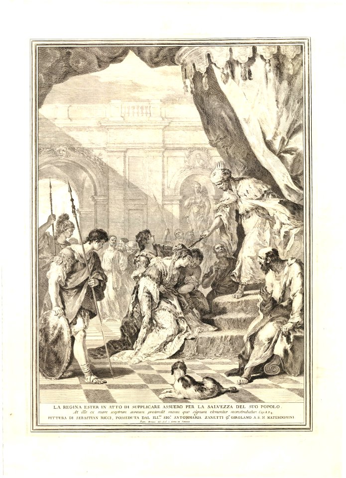 Pietro Monaco - La regina Ester in atto di supplicare Assuero per la salvezza del suo popolo, 1865,0520.728, 1750-1763