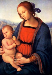 Pietro Perugino - Madonna with Child - WGA17300. Free illustration for personal and commercial use.