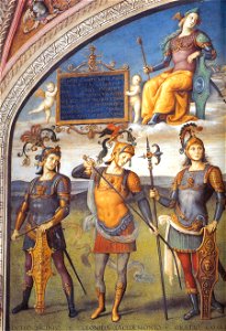 Pietro Perugino - Famous Men of Antiquity (detail) - WGA17237