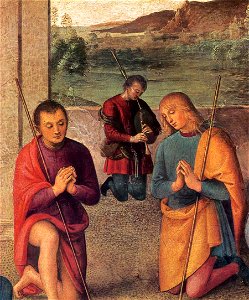 Pietro Perugino - Nativity (detail) - WGA17250. Free illustration for personal and commercial use.