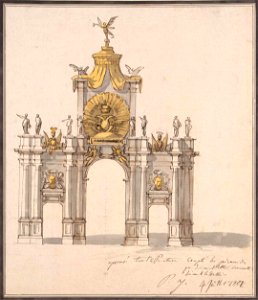 Pietro di Gottardo Gonzaga - Design of the Decoration for the Triumphal Red Gate in Moscow - WGA09743