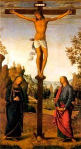 Pietro Perugino - The Galitzin Triptych - Christ on the Cross - WGA17263. Free illustration for personal and commercial use.