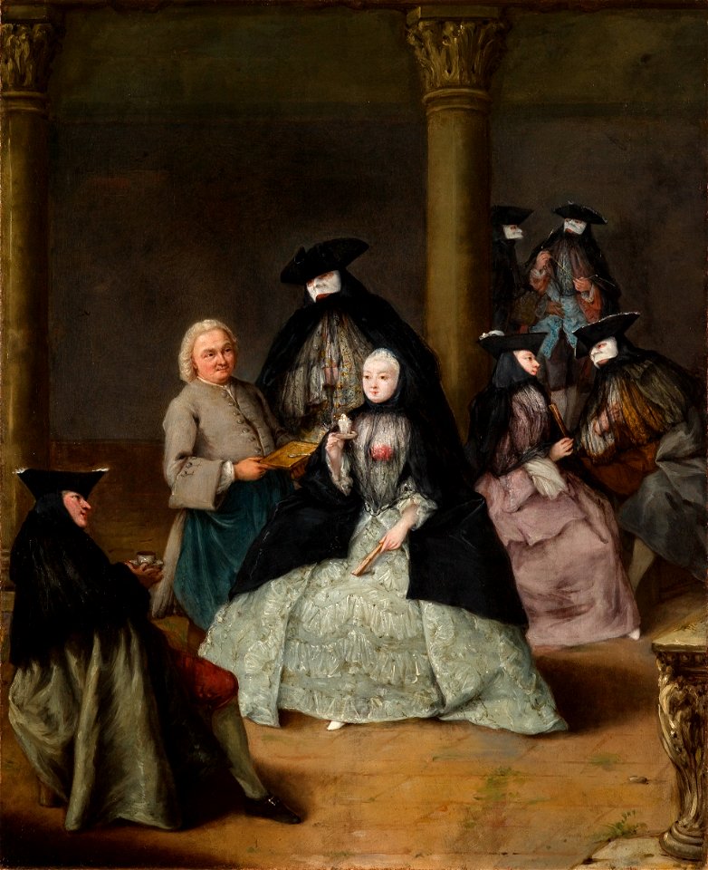 Pietro Longhi - Masked Party in a Courtyard - 32-1939 - Saint Louis Art Museum