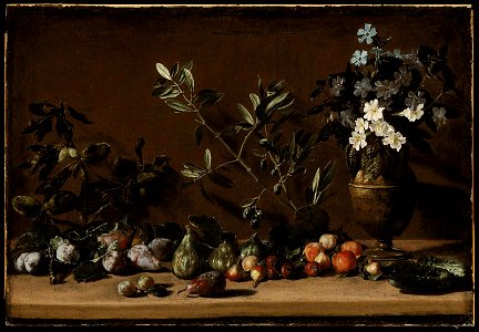 Pietro Paolini - Fruit and Vase of Flowers on a Ledge - 39.42 - Museum of Fine Arts