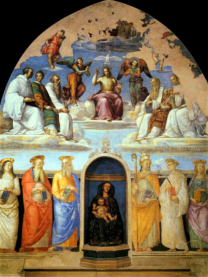 Pietro Perugino - Trinity and Six Saints - WGA17316