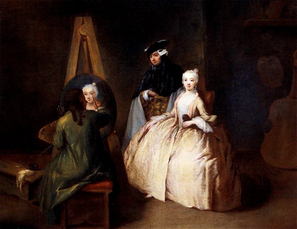 Pietro Longhi - Painter in his Studio - WGA13401