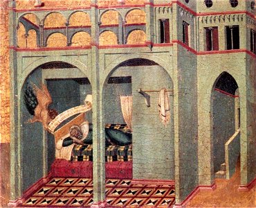 Pietro Lorenzetti - Predella panel - The Annunciation to Sobac - WGA13540