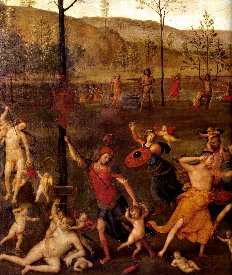 Pietro Perugino - Combat of Love and Chastity (detail) - WGA17347
