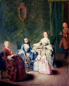 Pietro Longhi - The Sagredo Family - WGA13410. Free illustration for personal and commercial use.