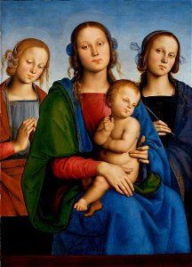 Pietro Vannucci, gen. Perugino, , Kunsthistorisches Museum Wien, Gemäldegalerie - Maria mit Kind und den Hll. Rosa (^) und Katharina (^) - GG 132 - Kunsthistorisches Museum
