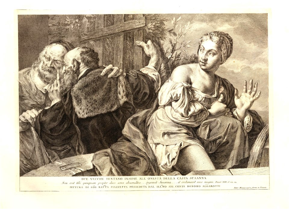 Pietro Monaco - Due vecchi tentano insidie all'onestà della casta Susanna, 1865,0520.792