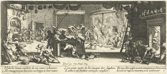 Pillaging from The Miseries and Misfortunes of War by Jacques Callot