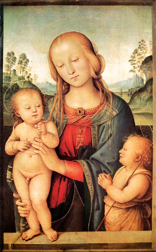 Pietro Perugino - Madonna with Child and the Infant St John - WGA17298