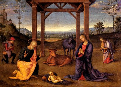 Pietro Perugino - Nativity - WGA17273. Free illustration for personal and commercial use.