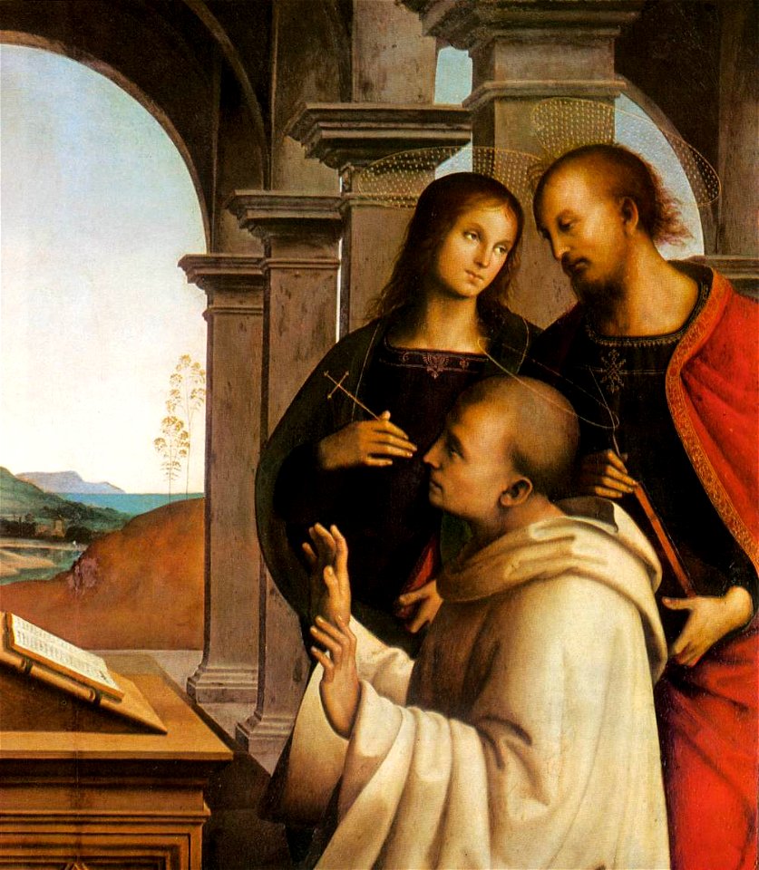 Pietro Perugino - The Vision of St Bernard (detail) - WGA17319