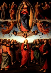 Pietro Perugino - Assumption of the Virgin - WGA17283. Free illustration for personal and commercial use.