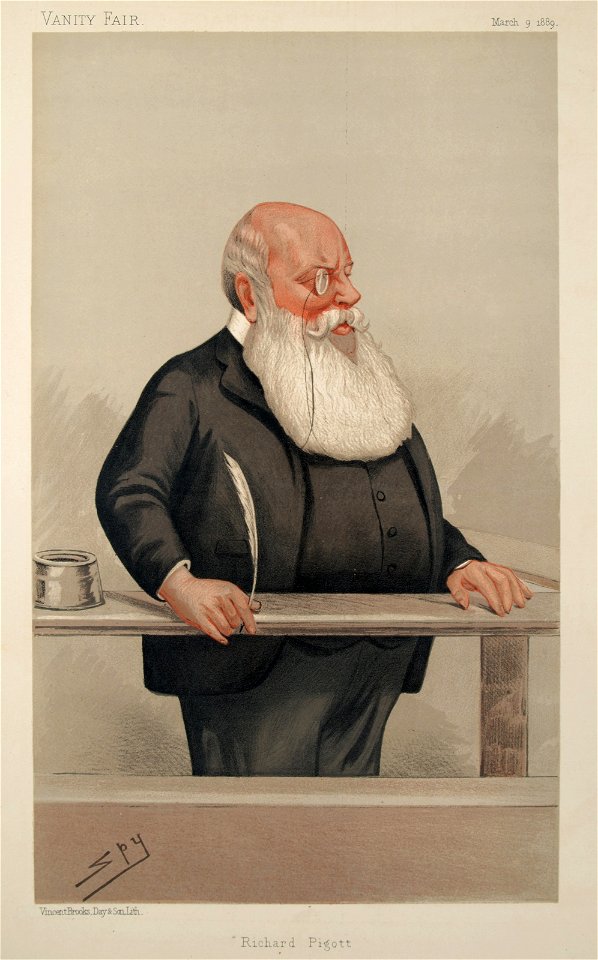 Richard Pigott Vanity Fair 9 March 1889