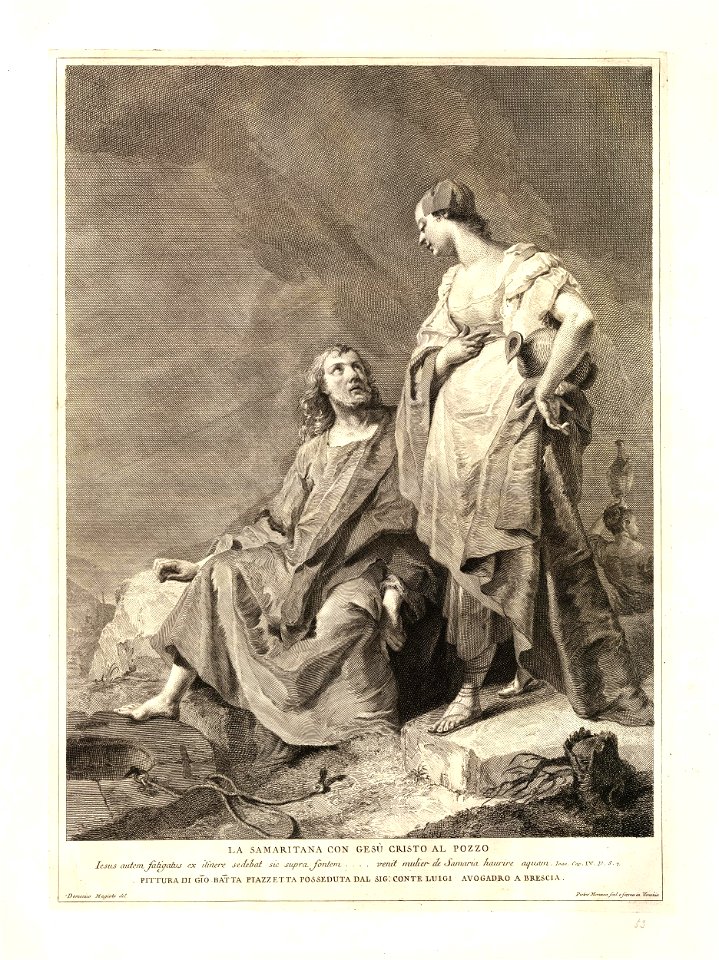 Pietro Monaco - La Samaritana con Gesù Cristo al pozzo, 1865,0520.740